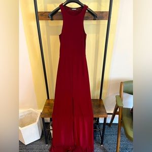 Misguided Maroon Maxi formal dress. Size XS